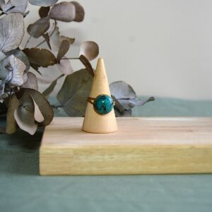 bague imitation turquoise polymère -la fabrique de clem