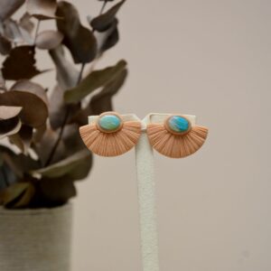 puce macramé bohème océan polymère bleu