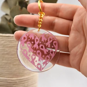 porte-clé-octobre-rose-resine